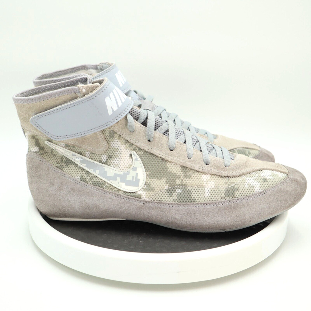 Nike Speedsweep VII Mens Size 11.5 Wrestling Shoes Gray Platinum Camo 366683-003